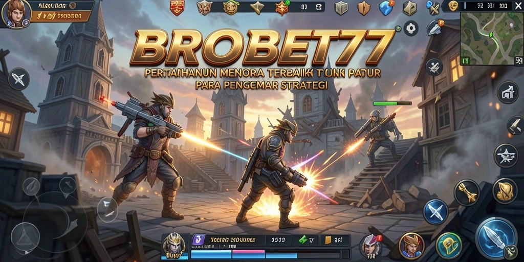 Screenshot BROBET77 menampilkan aksi seru di medan perang Tower Defense.