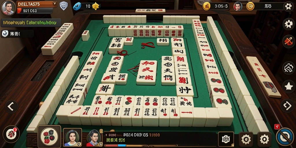 Gameplay DELTA575 yang menampilkan tantangan Mahjong seru dan menarik.