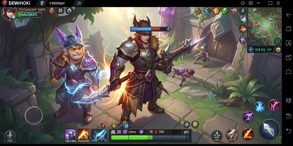 Gameplay seru DEWIHOKI menampilkan pertarungan epik dalam dunia MMORPG.