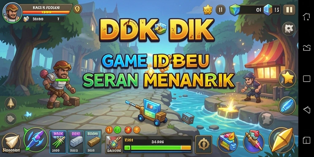 Tampilan gameplay DKK yang menarik dan interaktif.