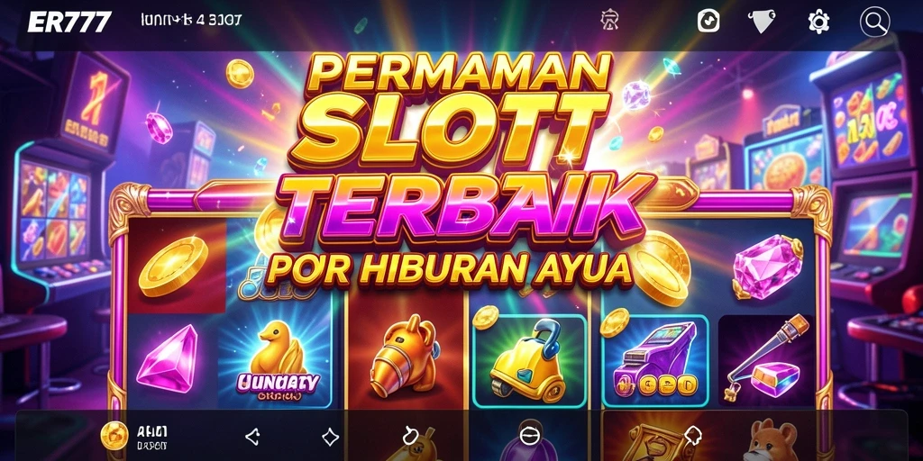 Gambar tampilan permainan Slot yang mendebarkan dan penuh warna.