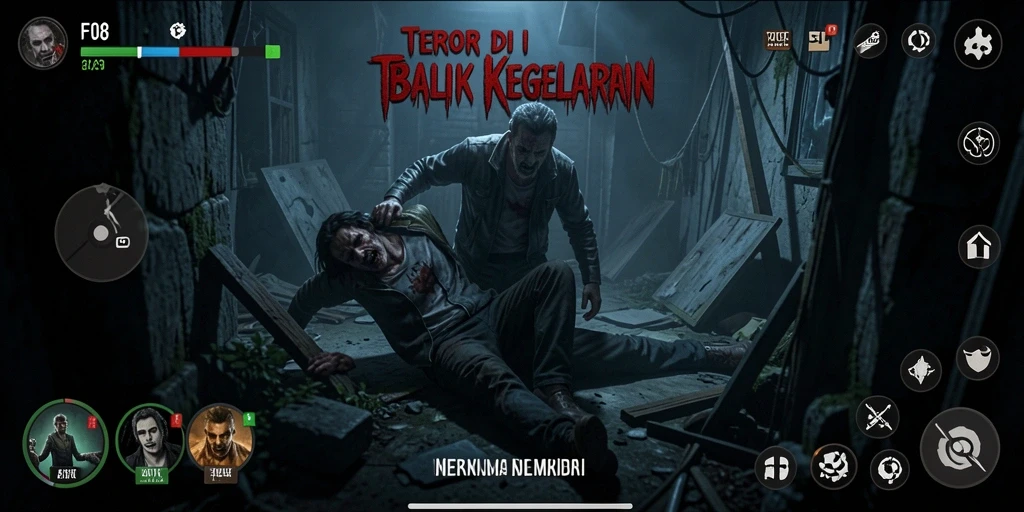 Screenshot menampilkan suasana mencekam dari game F08.
