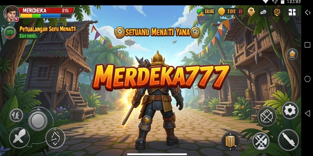 Tangkapan layar gameplay seru dari MERDEKA777 yang menunjukkan petualangan menantang.