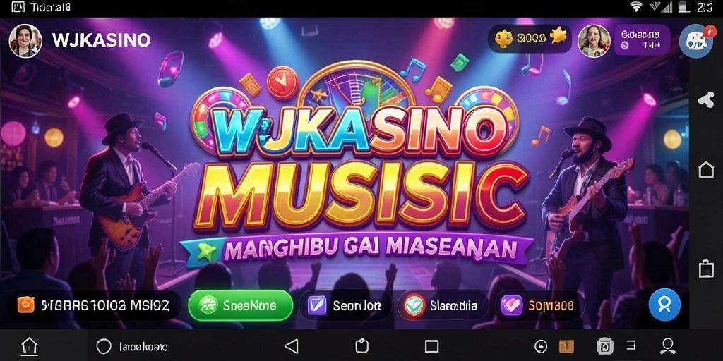 Screenshot gameplay WJKASINO dengan tampilan seru saat bermain musik.